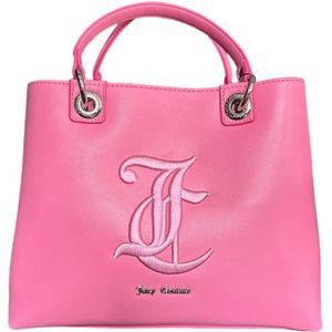 Juicy Couture, Tassen, Dames, Roze, ONE Size, Roze Handtas met Voorlogo