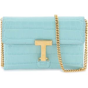 Tom Ford, Tassen, Dames, Blauw, ONE Size, Leer, Clutches