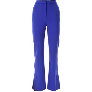 Karl Lagerfeld, Broeken, Dames, Blauw, S, Elegante Blauwe Punto Broek