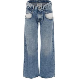 Maison Margiela, Wide Jeans Blauw, Dames, Maat:2XS