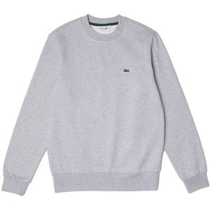 Lacoste, Sweatshirts & Hoodies, Heren, Grijs, XL, Katoen, Organisch geborsteld katoenen sweatshirt
