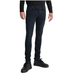 Antony Morato, Ozzy Tapered Donkerblauwe Denim Jeans Blauw, Heren, Maat:W38