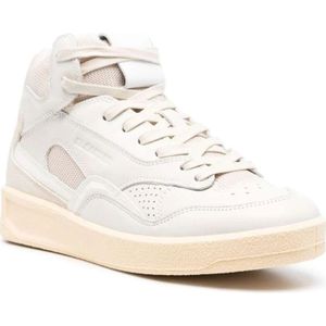 Jil Sander, Schoenen, Dames, Beige, 40 EU, Licht Beige High Top Sneakers