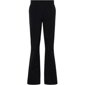 &Co Woman, Broeken, Dames, Zwart, 2Xl, Polyester, Pin-Stripe Flare Broek