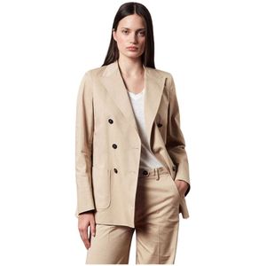 Massimo Alba, Blazers Beige, Dames, Maat:XL