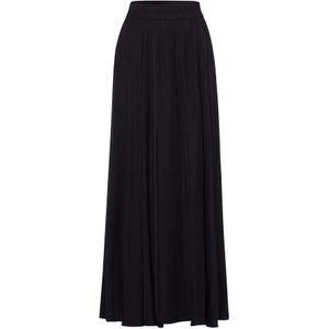 IVY Oak, Luchtige Zwarte Maxi Rok met Zakken Zwart, Dames, Maat:2XL