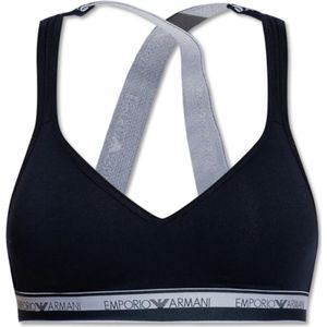 Emporio Armani, Katoenen bh Blauw, Dames, Maat:XS