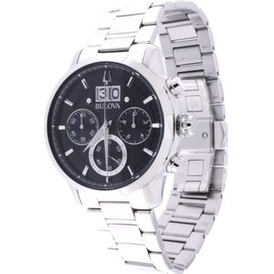 Bulova, Accessoires, Heren, Zwart, ONE Size, Bulova - Uomo - 96B319 - Sutton Big Date Horloge