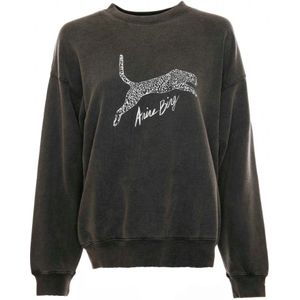 Anine Bing, Sweatshirts & Hoodies, Heren, Grijs, S, Leopard Print Sweatshirt