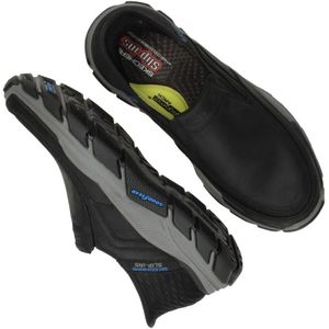 Skechers, Schoenen, Heren, Zwart, 44 EU, Leer, Skechers Slip-ins RF Respected instapper