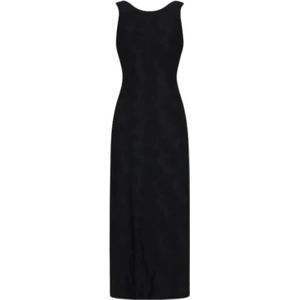 Giorgio Armani, Zwarte jurken voor vrouwen Zwart, Dames, Maat:M