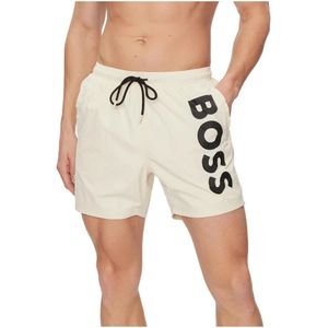 Boss, Badkleding, Heren, Beige, S, Polyester, Octopus Zwembroek Lente/Zomer Collectie