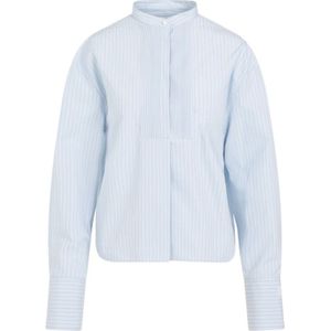 Jil Sander, Blouses & Shirts, Dames, Blauw, XS, Katoen, Transparent Sky Cropped Boxy Shirt