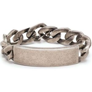 Maison Margiela, Zilveren Curb Chain Armband Grijs, Heren, Maat:S