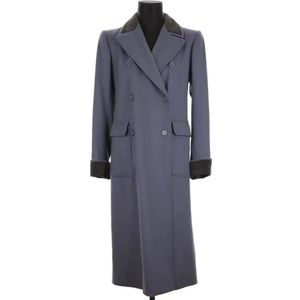 Yves Saint Laurent Vintage, Pre-owned, Dames, Paars, L, Wol, Pre-owned Wool outerwear