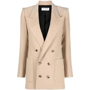 Saint Laurent, Jassen, Dames, Beige, S, Blazers