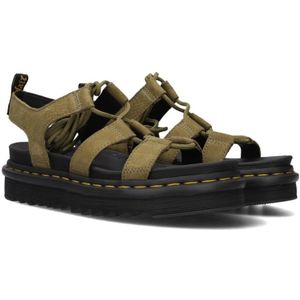 Dr. Martens, Schoenen, Dames, Groen, 40 EU, Leer, Groene Nartilla Sandalen