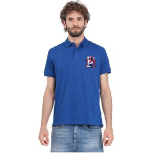 Tommy Hilfiger, Tops, Heren, Blauw, S, Katoen, Polo Shirts