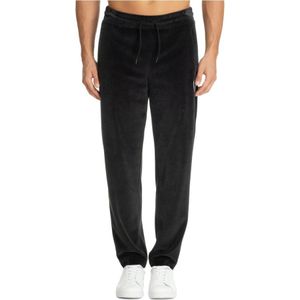 Emporio Armani Ea7, Broeken, Heren, Grijs, M, Katoen, Elastische taille joggers met logo