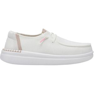 Hey Dude, Schoenen, Dames, Wit, 36 EU, Katoen, Witte Sneakers Wendy Rise Comfortabel Lichtgewicht