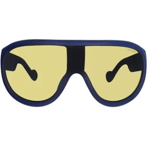 Moncler Pre-owned, Pre-owned, Dames, Blauw, ONE Size, Tweed, Pre-owned Fabric sunglasses