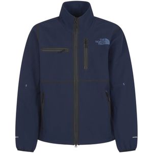 The North Face, Blauwe Denali Jas Blauw, Heren, Maat:L