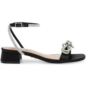 Steve Madden, Schoenen, Dames, Zwart, 36 EU, Zwarte platte sandalen voor modebewuste vrouwen