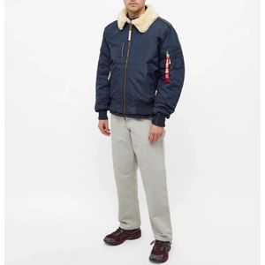 Alpha Industries, Jassen, Heren, Blauw, 2Xl, Nylon, Bomber Jassen