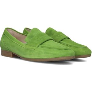 Gabor, Schoenen, Dames, Groen, 35 EU, Suède, Groene Loafers met Stijl