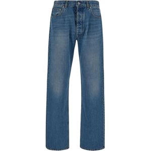 Maison Margiela, Jeans, Heren, Blauw, W31, Denim, Klassieke Straight Fit Blauwe Jeans