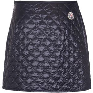 Moncler, Rokken, Dames, Zwart, M, Retro Gewatteerde Rok