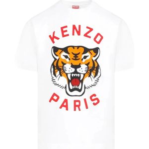 Kenzo, Tops, Heren, Wit, XS, Katoen, Stijlvolle T-Shirt