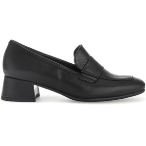 Gabor, Schoenen, Dames, Zwart, 38 EU, Leer, Zwarte Leren Pumps