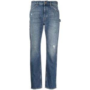 Washington DEE Cee, Cropped Blauwe Gewassen Denim Jeans Blauw, Dames, Maat:W27