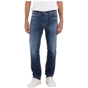 Replay, Jeans, Heren, Blauw, W33 L32, Katoen, Slim-fit Jeans