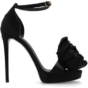Dolce & Gabbana, Schoenen, Dames, Zwart, 40 EU, ‘Keira’ platform sandalen