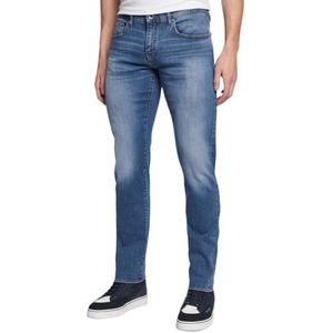 Armani Exchange, Jeans, Heren, Blauw, W28, Denim, Blauwe Denim Jeans voor Mannen