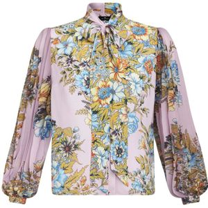 Etro, Blouses & Shirts, Dames, Veelkleurig, XS, Zijden Roze Bloemenprint Shirt