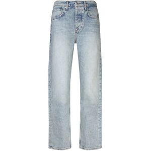 7 For All Mankind, Jeans, Dames, Blauw, W28, Katoen, Blauwe Slim Fit Katoenen Jeans