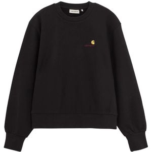 Carhartt Wip, Sweatshirts & Hoodies, Heren, Zwart, XS, Crewneck Sweatshirt