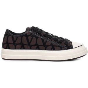 Valentino Garavani, Iconographe Lage Sneakers Zwart, Heren, Maat:41 1/2 EU