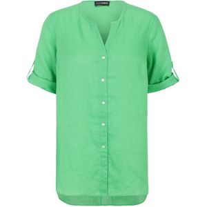 Doris S, Blouses & Shirts, Dames, Groen, XL, Linnen, Linnen High-Low Blouse