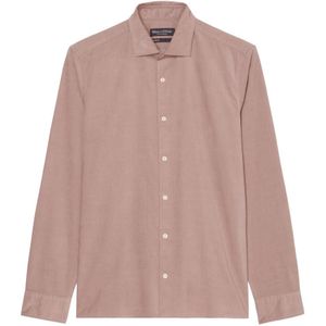 Marc O'Polo, Overhemden, Heren, Roze, XL, Katoen, Corduroy overhemd gevormd