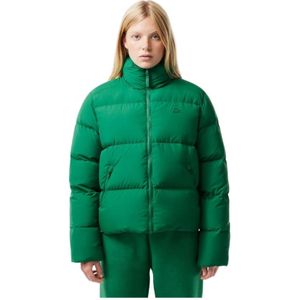 Lacoste, Polyester Jas Groen, Dames, Maat:L
