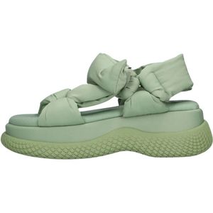 Bronx, Schoenen, Dames, Groen, 39 EU, Groene Chunky Sandalen Bru-Te Stijl