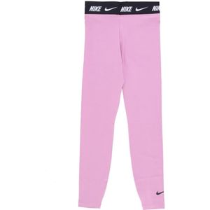 Nike, Sport, Dames, Roze, S, Katoen, Hoge taille Orchid/Zwarte Leggings Sportkleding