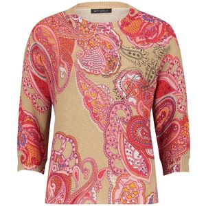 Betty Barclay, Truien, Dames, Veelkleurig, S, Leer, Paisley Batwing Sweater