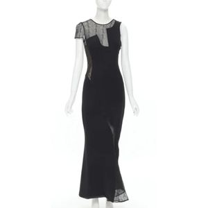 Versace Pre-owned, Pre-owned, Dames, Zwart, S, Tweed, Pre-owned Silk dresses