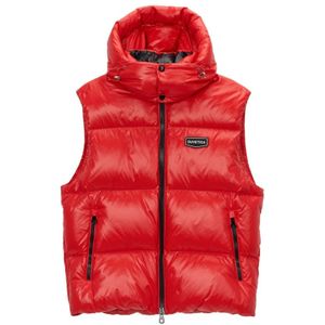 Duvetica, Rode Buitenkleding Vest met Afneembare Capuchon Rood, Heren, Maat:XL