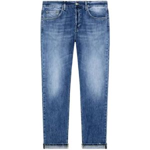 Dondup, Jeans, Heren, Blauw, W30, Katoen, Iconische Pantalone